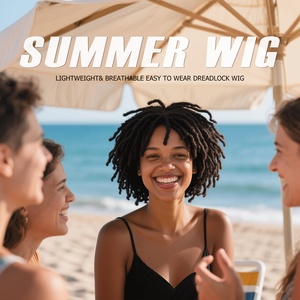 ウィスパーガーデン合成アフロカーリードレッドロック交換用ウィッグふわふわソフトフェイクロックス6インチアフロツイスト耐熱性グルーレス - Product Image 5