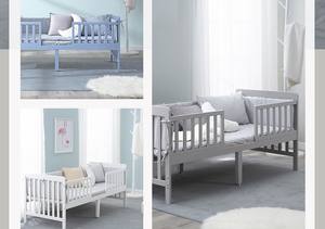 Modern 4-in-1 Convertible Wooden Cribs for Girls <b>Kids</b> Bed & Cot <b>Furniture</b> for Bedroom Use - Product Image 6