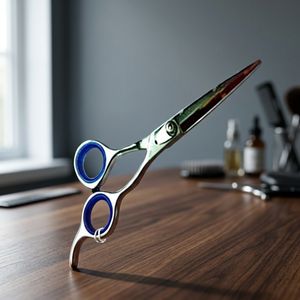 Professional Haircutting Scissors Tension Nut Carbon Steel <b>Blade</b> Stainless Steel Handle Short Handle Mirror Polish Fix Finger - Product Image 1