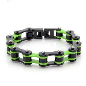 Chaîne <span class=keywords><strong>de</strong></span> <span class=keywords><strong>moto</strong></span> en acier inoxydable tendance multicolores <span class=keywords><strong>de</strong></span> 10 mm, bijoux <span class=keywords><strong>de</strong></span> chaîne <span class=keywords><strong>de</strong></span> vélo, bracelet pour les amateurs <span class=keywords><strong>de</strong></span> vélo, <span class=keywords><strong>cadeau</strong></span> - Product Image 3