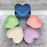 Xiaolang Groothandel Plastic Huishoudelijk Fruit Dim Sum Hartvormige Set Plaat Voor Plastic Plaat