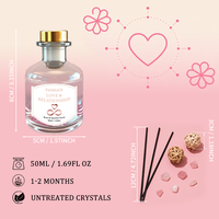 Décoration d'intérieur de luxe, bâtonnets en rotin naturel, diffuseur de parfum en cristal avec huile parfumée pour la décoration de la maison