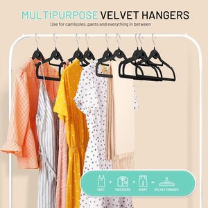Perchas de Terciopelo Antideslizantes con Ganchos Acolchados, Diseño Plegable que Ahorra Espacio, para Guardar Ropa, Utensilios de Cocina y Bolsas - Product Image 4