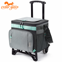 Sac isotherme souple à roulettes Cedar Space 30L, étanche, portable, maintien de la glace pendant 5 jours pour le camping en plein air