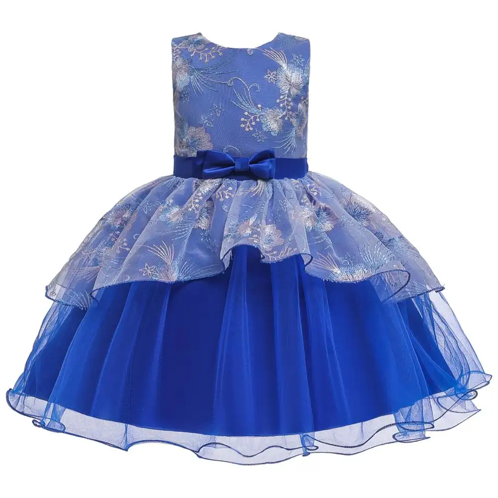 Vestido gris sin mangas hasta la rodilla para niños y niñas, para fiesta, algodón, flor encantadora, vestidos de cumpleaños para niñas de 0 a 6 años