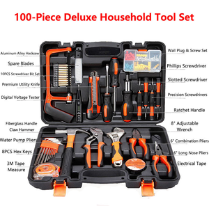 Juego de Herramientas para el Hogar de Alta Calidad, Venta al Por Mayor de Fábrica, OEM/ODM, 100 Piezas, Juego de Herramientas Manuales, Juego de Herramientas de Bricolaje para Reparaciones Diarias y Uso en Talleres - Product Image 2