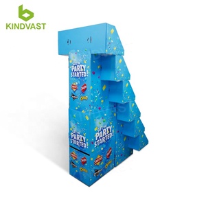 Giá Trưng Bày Sản Phẩm Thực Phẩm Trên Sàn Các Tông Gợn Sóng 6 Khay Khuyến Mại Bán Lẻ Pop - Product Image 4