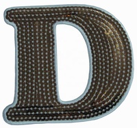 Patchs thermocollants A-Z à coudre, appliqués à sequins, transfert thermique, écologiques pour vêtements, chapeaux, motifs cœur et fleur, couleur personnalisable