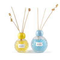 Diffuseur de parfum en verre texturé de luxe 100 ml 200 ml avec logo personnalisé, récipient aromatique haut de gamme pour la décoration intérieure haut de gamme