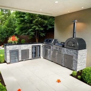 Cuisine d'extérieur Offre Spéciale avec dalle de marbre <span class=keywords><strong>Barbecue</strong></span> au gaz et garde-manger Armoire de rangement <span class=keywords><strong>Barbecue</strong></span> Grill Garden Supplies - Product Image 3