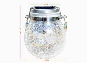 Top vendita Glasscrack lucine solari giardino esterno luci impermeabili <span class=keywords><strong>lampadario</strong></span> in barattolo di vetro - Product Image 5