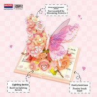 NOUVEAU Mini blocs de construction à particules 21259 Dream Butterfly Flower Dance Creative Girl Toy Plastic Model Toy for Living Room
