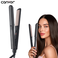 Lisseur de cheveux professionnel léger à chauffe rapide en 15 secondes, plaques flottantes 3D en aluminium, revêtement céramique PTC, écran LCD