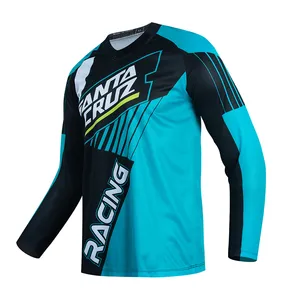 创意设计快干运动男子自行车运动衫长袖MTB t恤山地车摩托车自行车服装