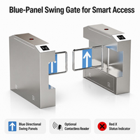 Torniquete Automático de Puerta Abatible |   Control de Acceso de Acero Inoxidable |   para la entrada de la estación del metro |   OEM Personalizado