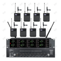 Sistema de Micrófono Inalámbrico Profesional UHF de 8 Canales, 640-690mhz
