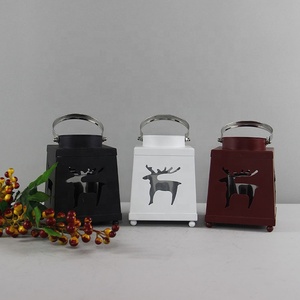 Trắng Tiny cổ điển trong nhà kim loại người giữ ngọn nến Mini giáng sinh trang trí LED <span class=keywords><strong>tealight</strong></span> đèn lồng để sử dụng nhà - Product Image 1