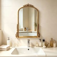 Miroir de maquillage sculpté sur mesure style campagne française, pour table de toilette, grand format, à poser sur bureau ou à suspendre au mur, modèle Cyber Celebrity