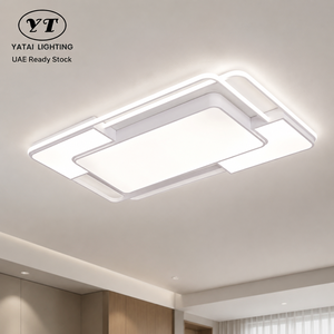 Plafonnier géométrique moderne en acrylique et fer, montage encastré, LED tricolore 160 240W pour salon, chambre à coucher, décoration intérieure - Product Image 1