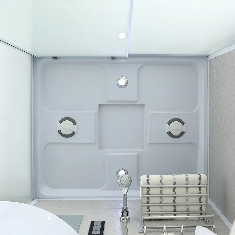 Piccolo baccello da bagno modulare prefabbricato portatile 1.1*1.4m tutto in un bagno con doccia