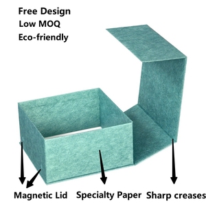 Boîtes cadeaux en carton rigide vertes de luxe personnalisées en gros avec fermeture magnétique pour bijoux et cosmétiques - Product Image 1