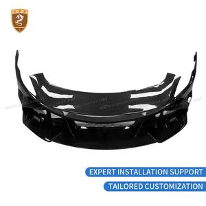 Kit carrosserie en fibre de carbone sèche style MSY pour Ferrari Roma : séparateur de pare-chocs avant, diffuseur arrière, aileron de coffre, jupes latérales - Product Image 2