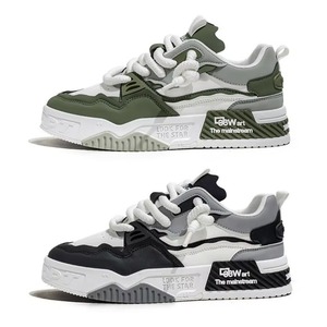 Zapatos de Hombre Verano 2024 Nuevo Estilo Versátiles con Suela Gruesa con Cordones Antideslizantes Reciclables Zapatillas Casuales Juveniles a la Moda - Product Image 2