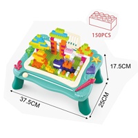 Tableau d'écriture magnétique effaçable sur le thème de l'océan 2 en 1 avec blocs de construction, jeu de table, jouet éducatif STEM pour enfants
