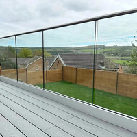 Rampe en verre en aluminium sur mesure HIMOWAY pour escalier et balcon, système de balustrade en verre sans cadre