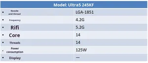 สำหรับ Intel เจนเนอเรชั่น 15 Ultra U9 285K 285 U7 265K 265Kf 245K 245Kf ซีพียูเดสก์ท็อปใหม่เอี่ยม 3.7GHz เทคโนโลยี Virtualization - Product Image 6