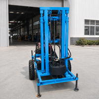 Petite plateforme portable de forage de puits d'eau profondeur 200m avec pompe à boue Foreuse de puits pour irrigation agricole