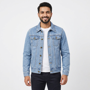 2023 Spring New Men's Casual Cotton <b>Denim</b> Jacket Classic Style Male Brand Clothing Washed Retro Blue Jeans <b>Coat</b> Bomber Jacket - Product Image 1