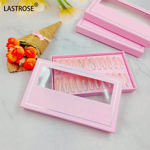 Boîte d'emballage pour faux ongles, boîte en papier pour ongles pressés avec fenêtre transparente, boîte d'emballage de marque pour ongles pressés - Product Image 5