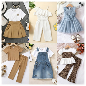 Ensemble 2 pièces en polyester BulkCool pour nouveau-né, vêtements d'été fins et confortables à manches courtes pour enfants, couleurs assorties, en stock - Product Image 3