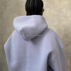 Fabricantes de sudaderas con capucha personalizadas de algodón grueso de 500 g/m², estilo oversize, corte cuadrado, con hombros caídos, para hombre. - Product Image 3