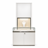Vitrine d'exposition en verre GZowin éco-responsable avec éclairage LED, en forme d'arche, pour comptoirs de vente au détail (Dimensions personnalisables)