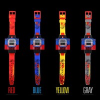 Jam Tangan Digital Anak Laki-laki Mainan Robot Kartun Modern Plastik Murah yang Dapat Berubah Bentuk