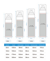 Fabricant de flacons d'emballage pour soins de la peau sur mesure, flacon pulvérisateur en plastique transparent de 80 ml, 100 ml, 120 ml, 150 ml pour l'hydratation