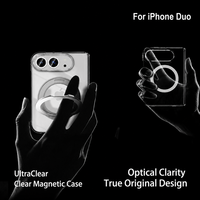 Étui de téléphone magnétique pliable transparent résistant aux chutes pour iPhone Duo, protection contre les rayures, ultra fin, sensation de peau cristalline