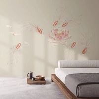 Peintures murales personnalisées sans couture de style chinois avec des motifs de fleurs et d'oiseaux pour le salon et la chambre, art mural rétro, papier peint décoratif