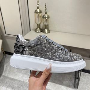 Zapatillas de Lujo para Hombre McQueenes, Transpirables, Clásicas, para Caminar, de Marca Famosa, con Diamantes, con Cordones, Genuinas, a la Moda - Product Image 4