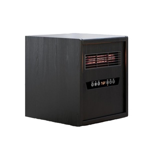 1500W Quick Heating Portable Rolling Infrared Space Heater <b>LED</b> Touchscreen Remote Control 12h Timer Black Oak Wood - Product Image 6