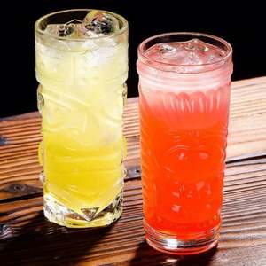 Mug Tiki classique artisanal - Verre à vin en verre culturel polynésien avec poignée en aluminium pour les fêtes - Product Image 4