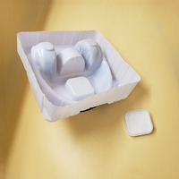 Boîte d'emballage pour casque en blister en PET blanc avec boîte en carton couleur 350 g/m², emballage économique pour casque avec insert blanc