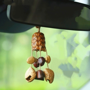 Wholesale Boho Natural Fruit Shell <b>Wind</b> <b>Chime</b> Charm, Handcrafted Hanging Pendant Nature Handmade Souvenir Decor - Product Image 2