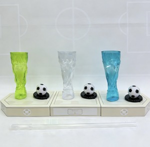 Vasos Creativos para Fiestas de Cerveza, Vasos de Cerveza Hércules con Impresión Personalizada, Vasos de Plástico con Pajita para Fiestas de Fútbol, para Celebrar la Copa Mundial - Product Image 6