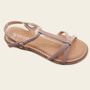 Sandali con lacci da <span class=keywords><strong>donna</strong></span> traspiranti leggeri stile moda moda Design avorio costa estiva a punta aperta - Product Image 2