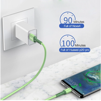 Câble USB 3A Type C Micro chargeur en silicone souple liquide Cordon de données Charge super rapide Fil de charge