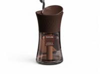 Diffuseur de parfum de voiture rotatif à 360°, grande capacité, bouteille en verre, texture diamant, bâtonnets en bois, parfum longue durée, pour porte-gobelet