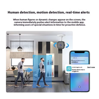 Mini caméra réseau sans fil HD avec capteur CMOS Vision nocturne Objectif fixe 4MM WiFi Détection de mouvement audio bidirectionnelle